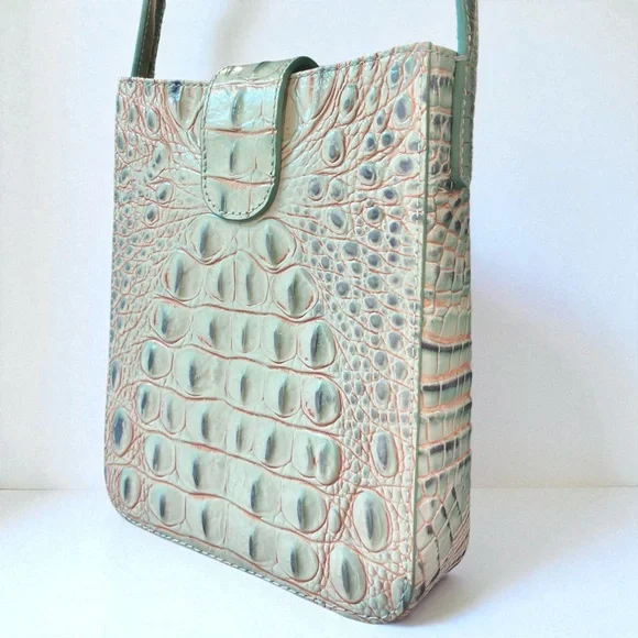 Vintage Color Authentic Brahmin Marley Melbourne Genuine Leather Crossbody Bag - Picture 2 of 10